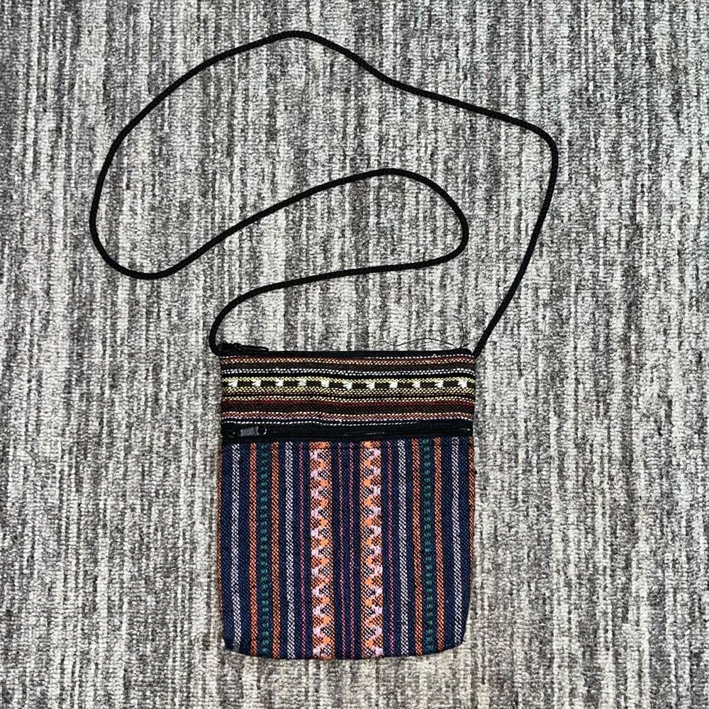 Vintage Handmade Women's Crossbody Phone Case‎ Bag BOHO Multicolored Festival